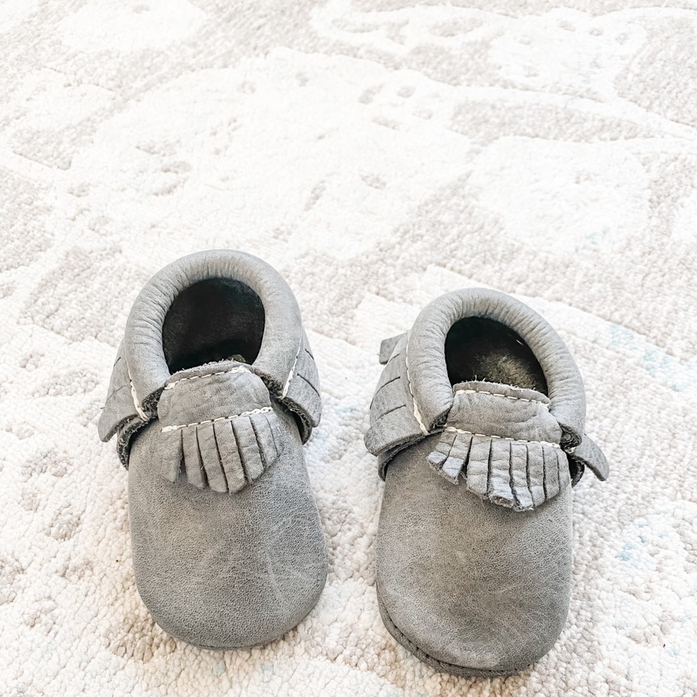 Charcoal Gray Freshly Picked Moccasins